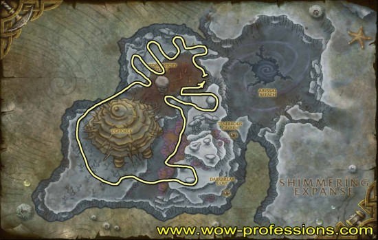Vashj'ir Obsidium Mining map