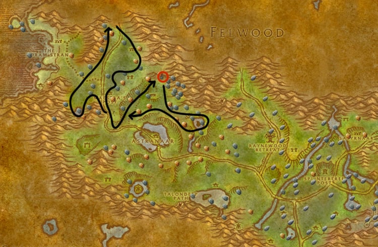 Lazy Gold Rares And Chest Route: Ashenvale – Golden Routes