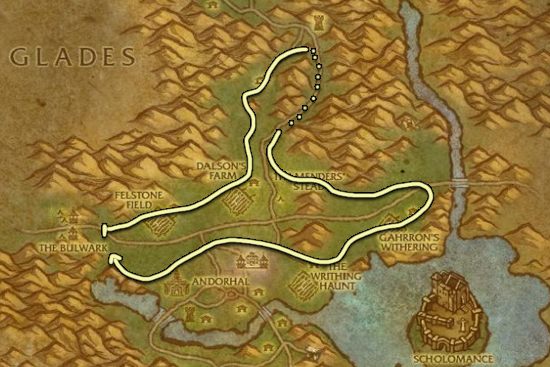 There is no Goldthorn at Western Plaguelands, go to Feralas if you want to farm...