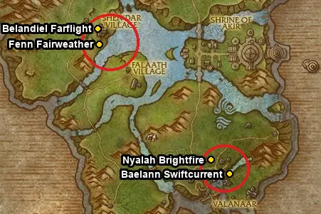 The water at Shen'dar Village and Valanaar on Zephras Isle, where to fish from 1 to 75