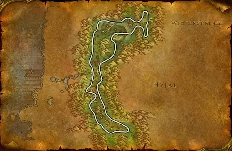 Herbalism route in Felwood