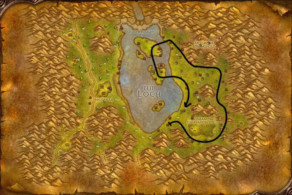 Herbalism route in Loch Modan
