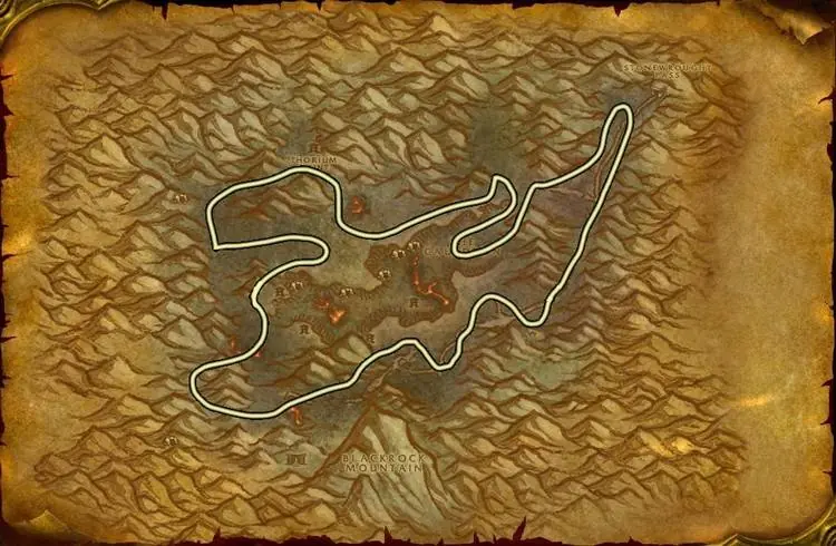 Herbalism route in Searing Gorge