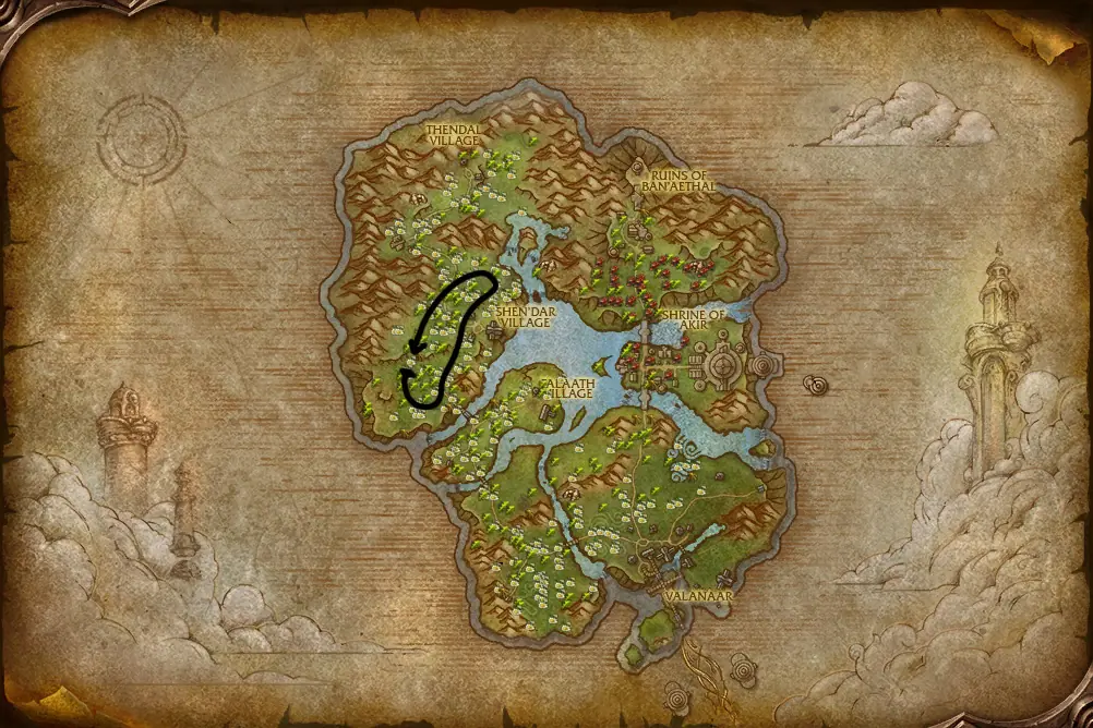 Herbalism route on Zephras Isle