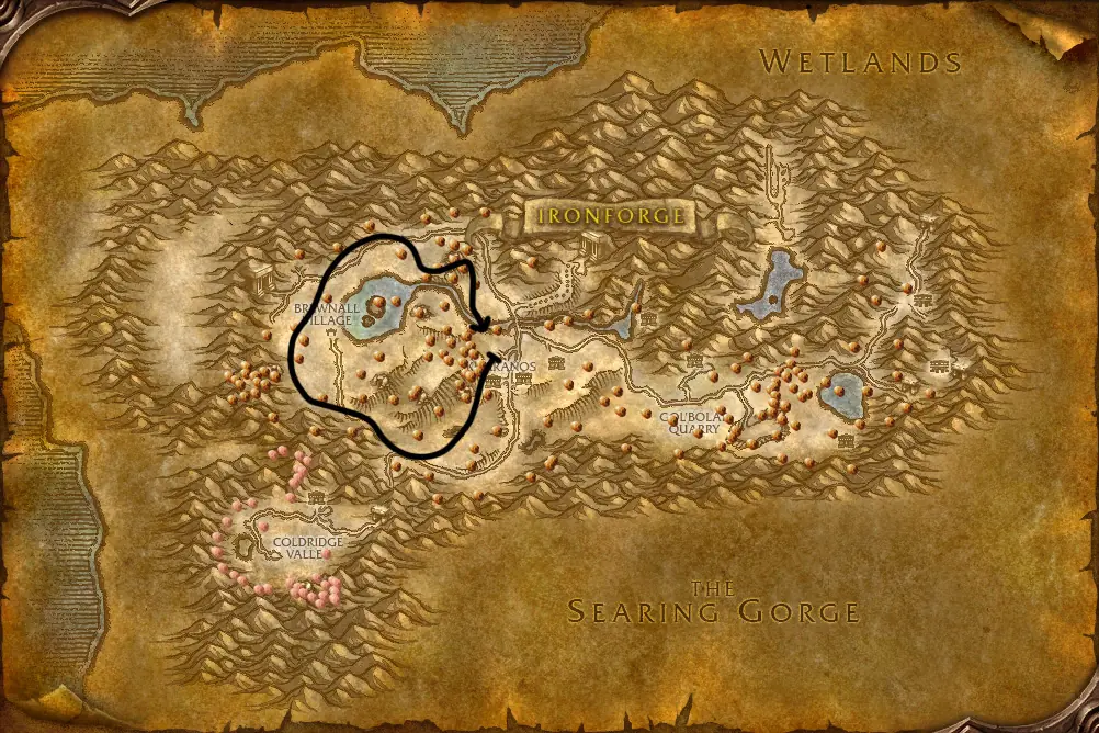 Mining route in Dun Morogh