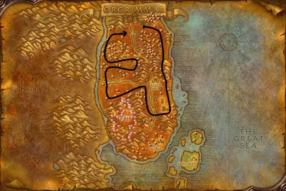 Mining route in Durotar