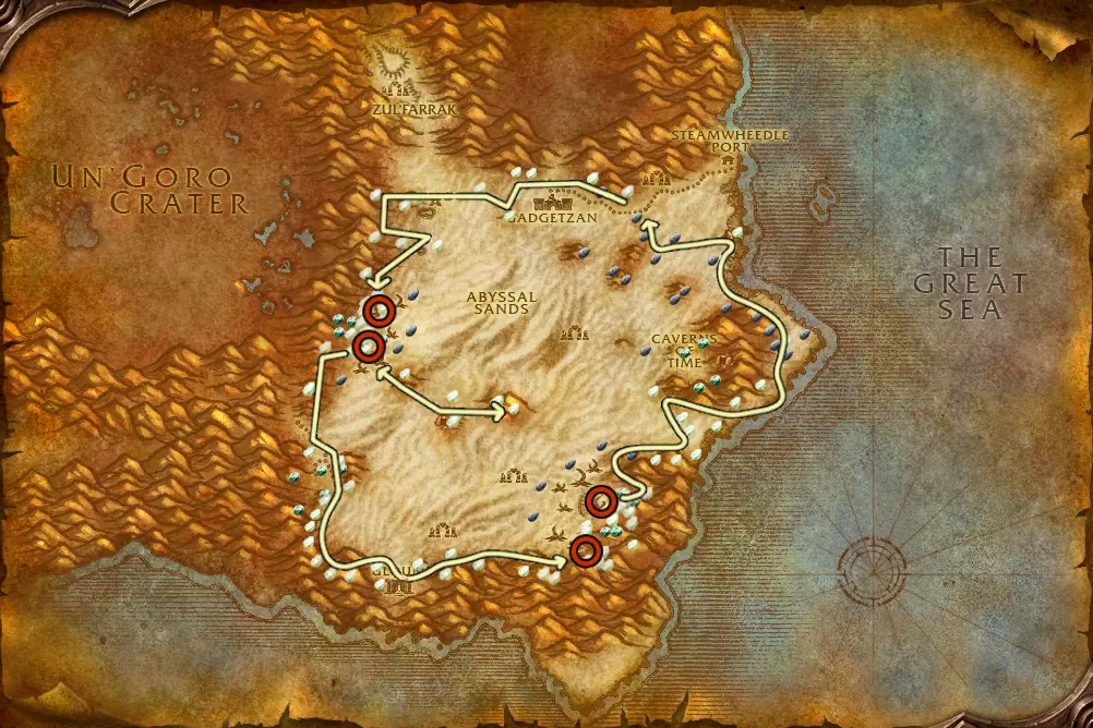 Mining route in Tanaris