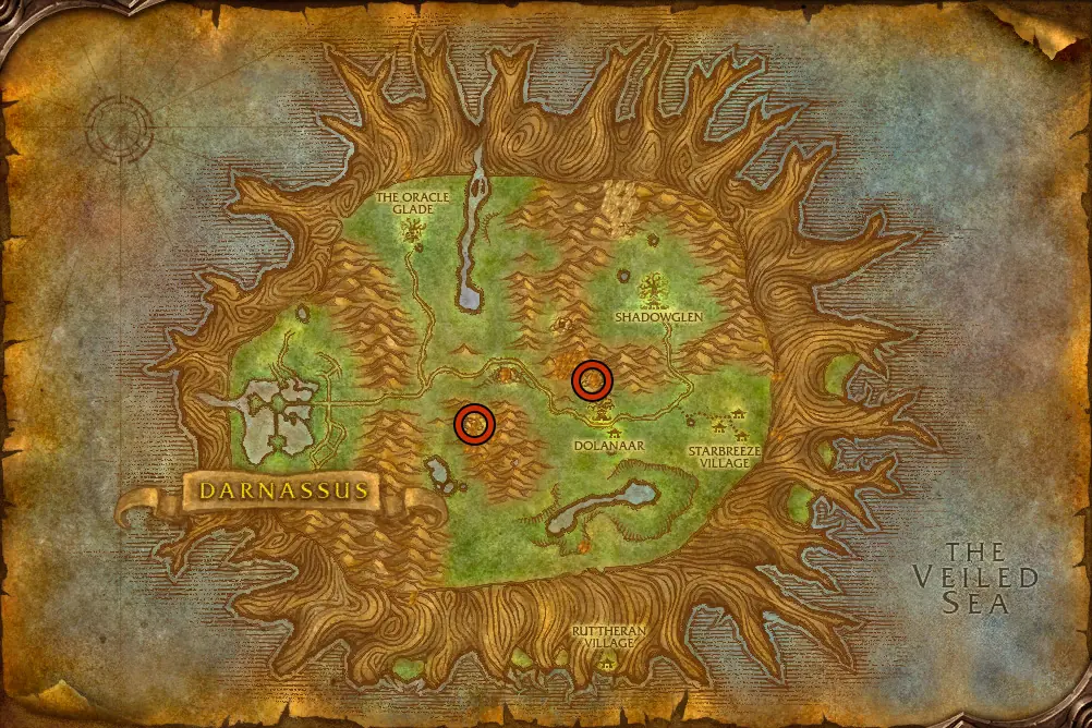 Mining route in Teldrassil