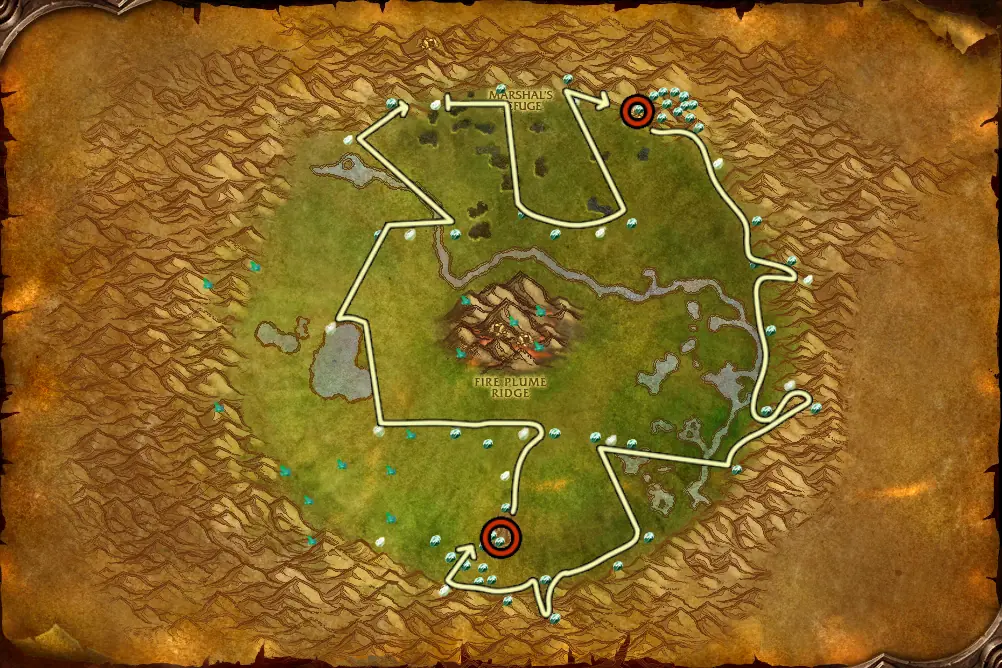 Mining route in Un'Goro Crater