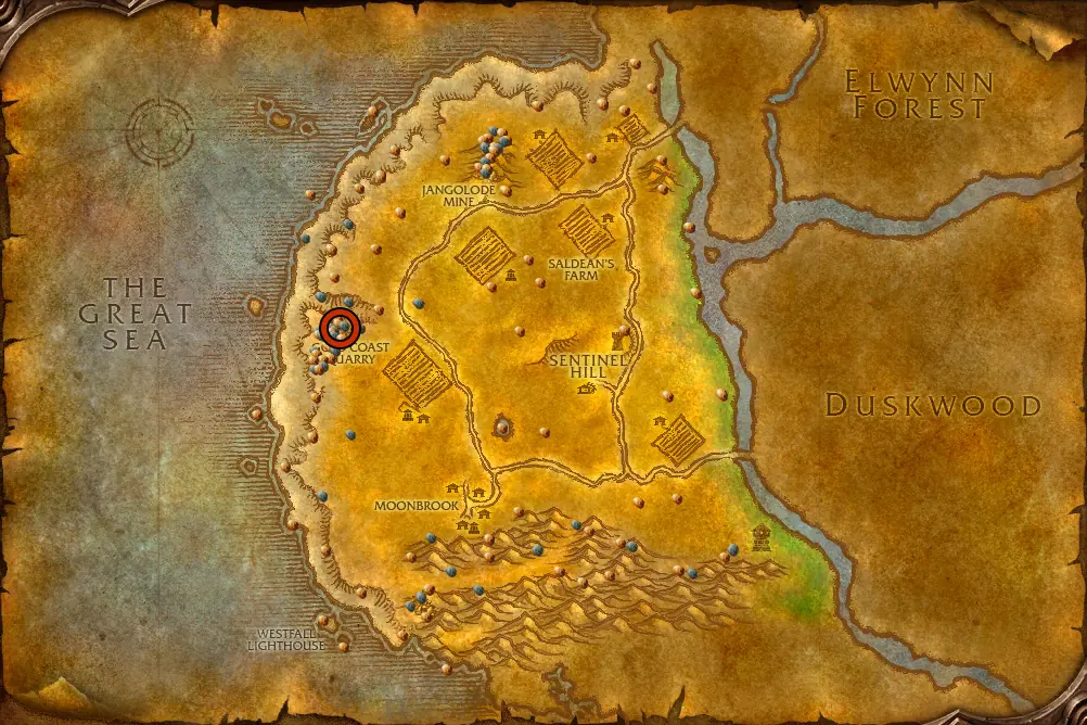 Mining route in Westfall