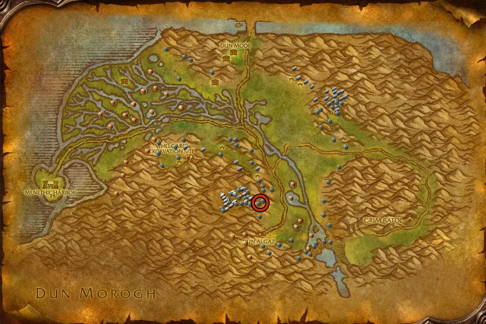 Mining route in the Wetlands