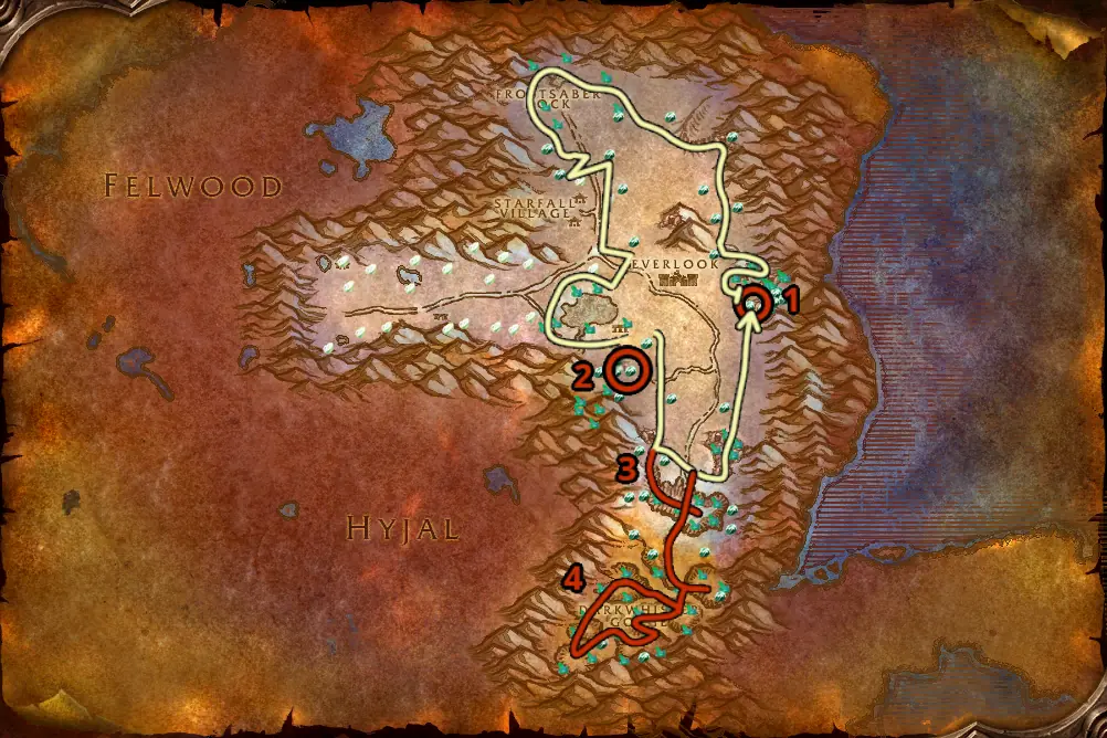Mining route in Winterspring
