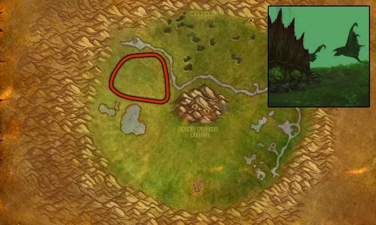 The dinosaur area in the west of Un'Goro Crater