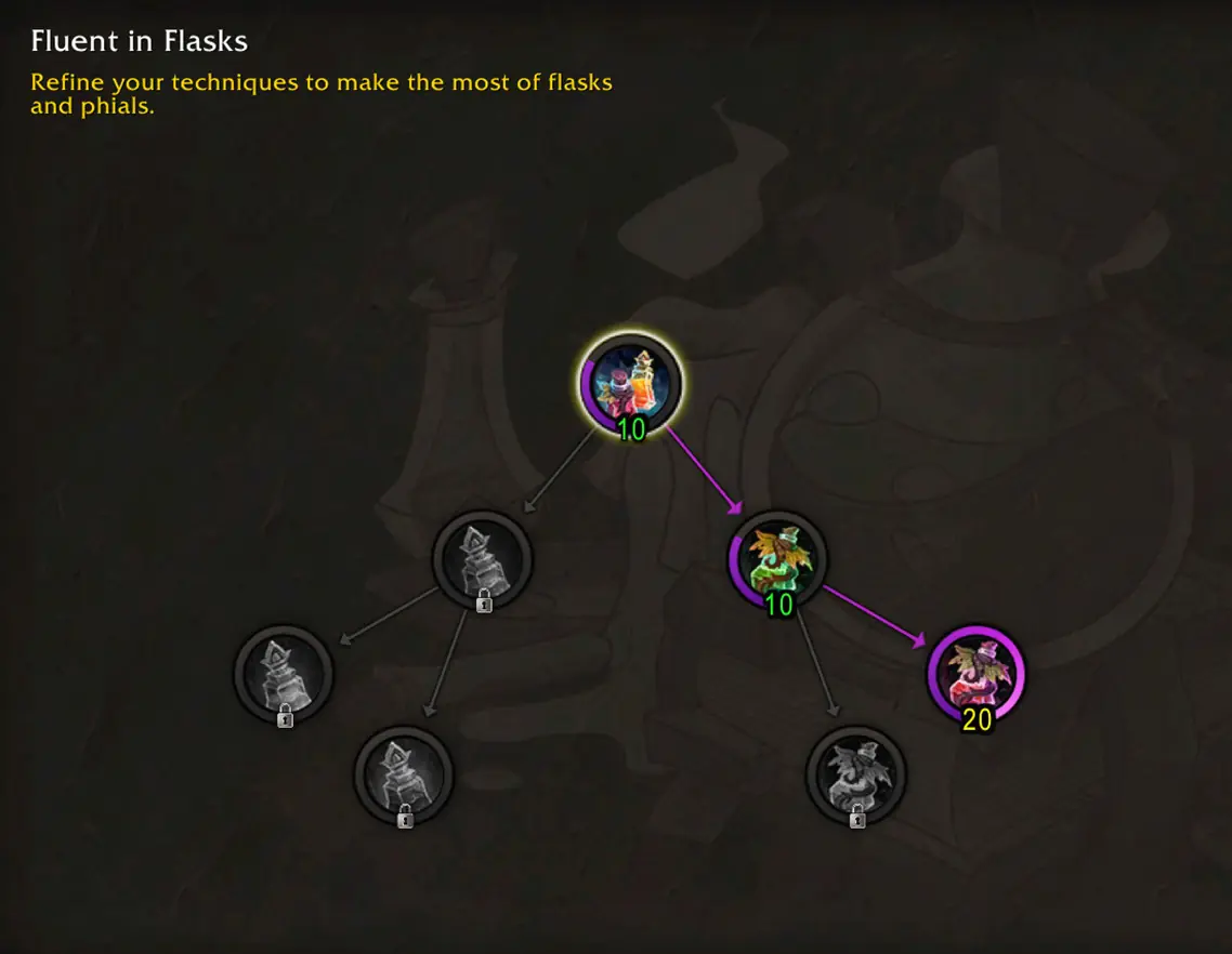 Phial Multicraft specialization tree