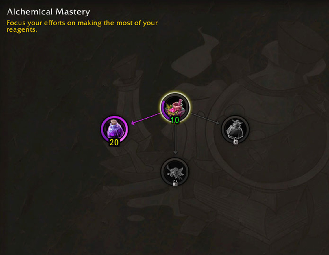 Transmute Resourcefulness specialization tree