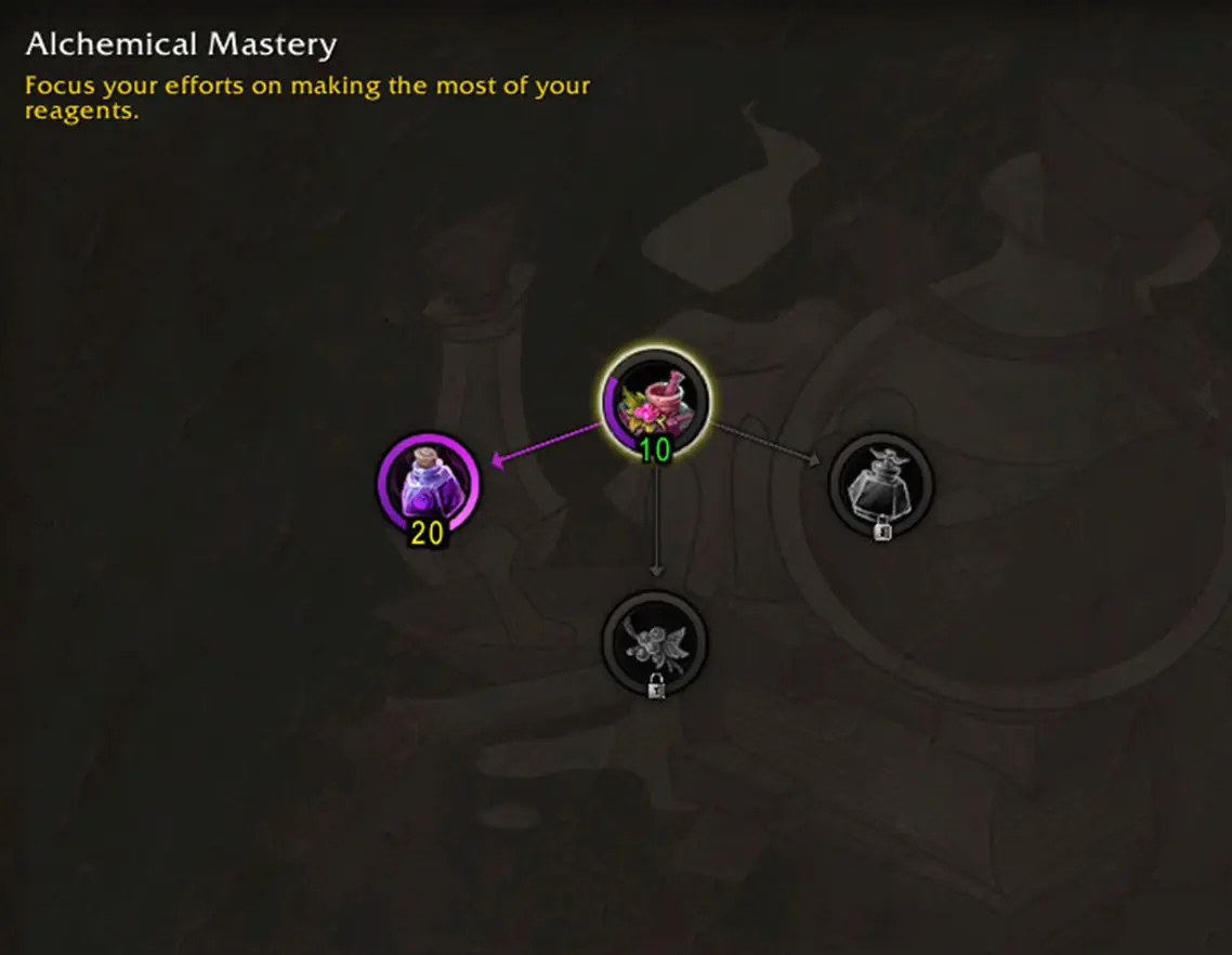 Transmute Resourcefulness specialization tree