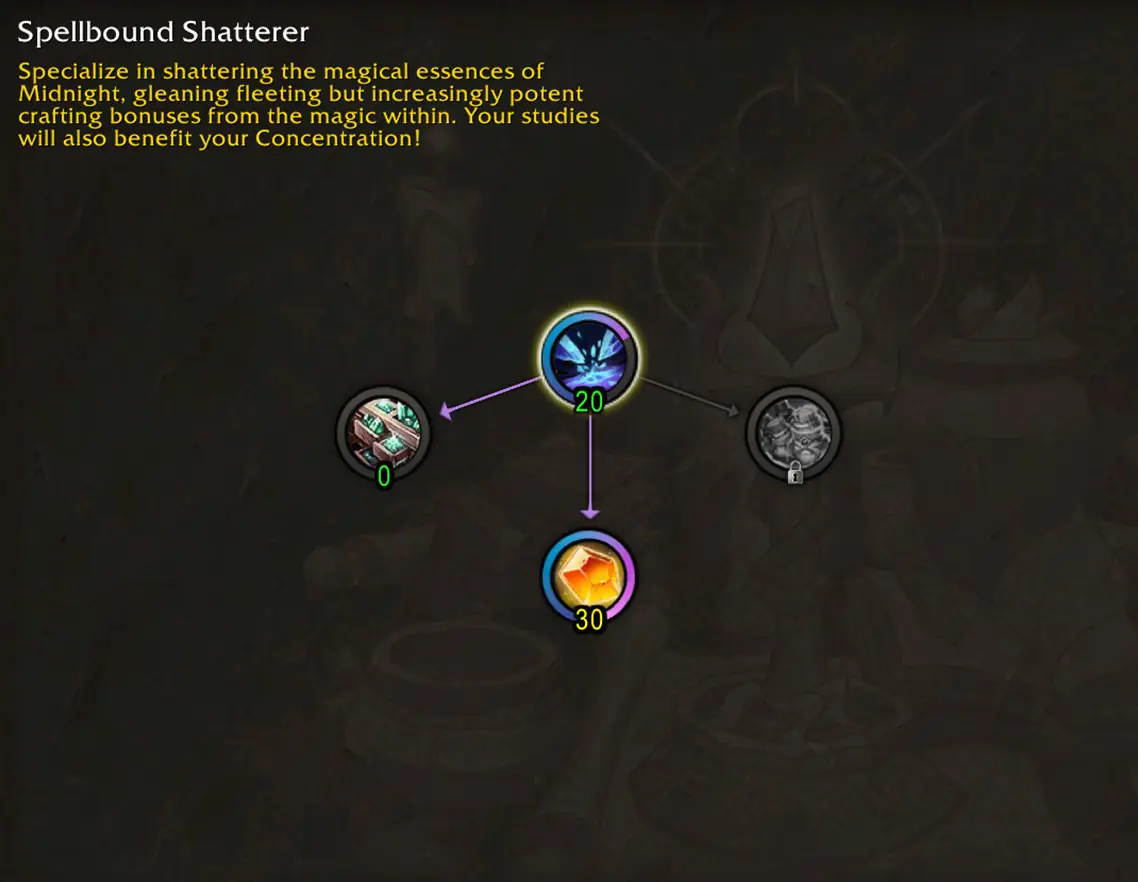Enchanting Concentration build Infinite Ingenuity spec tree