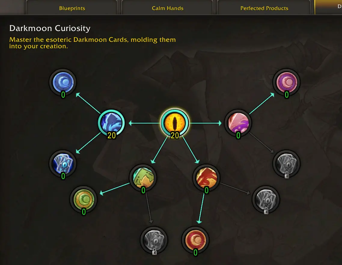 Darkmoon Curiosity specialization path