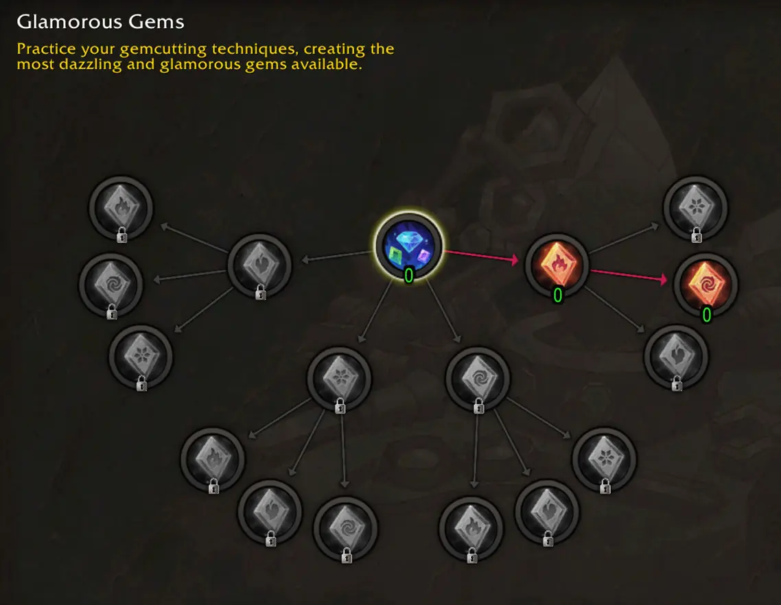 midnight jewelcrafting specialization Glamorous Gems tree