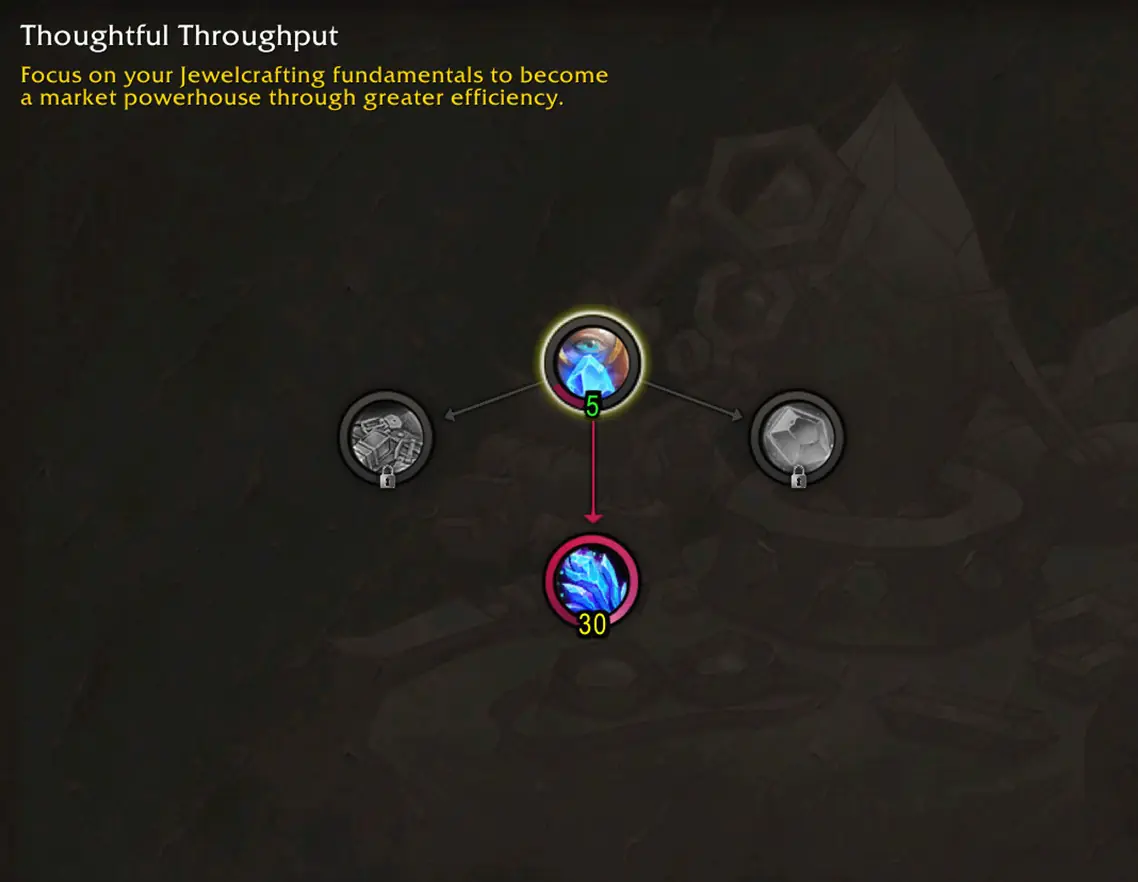 Jewelcrafting Outrageous Output Multicraft tree for gems