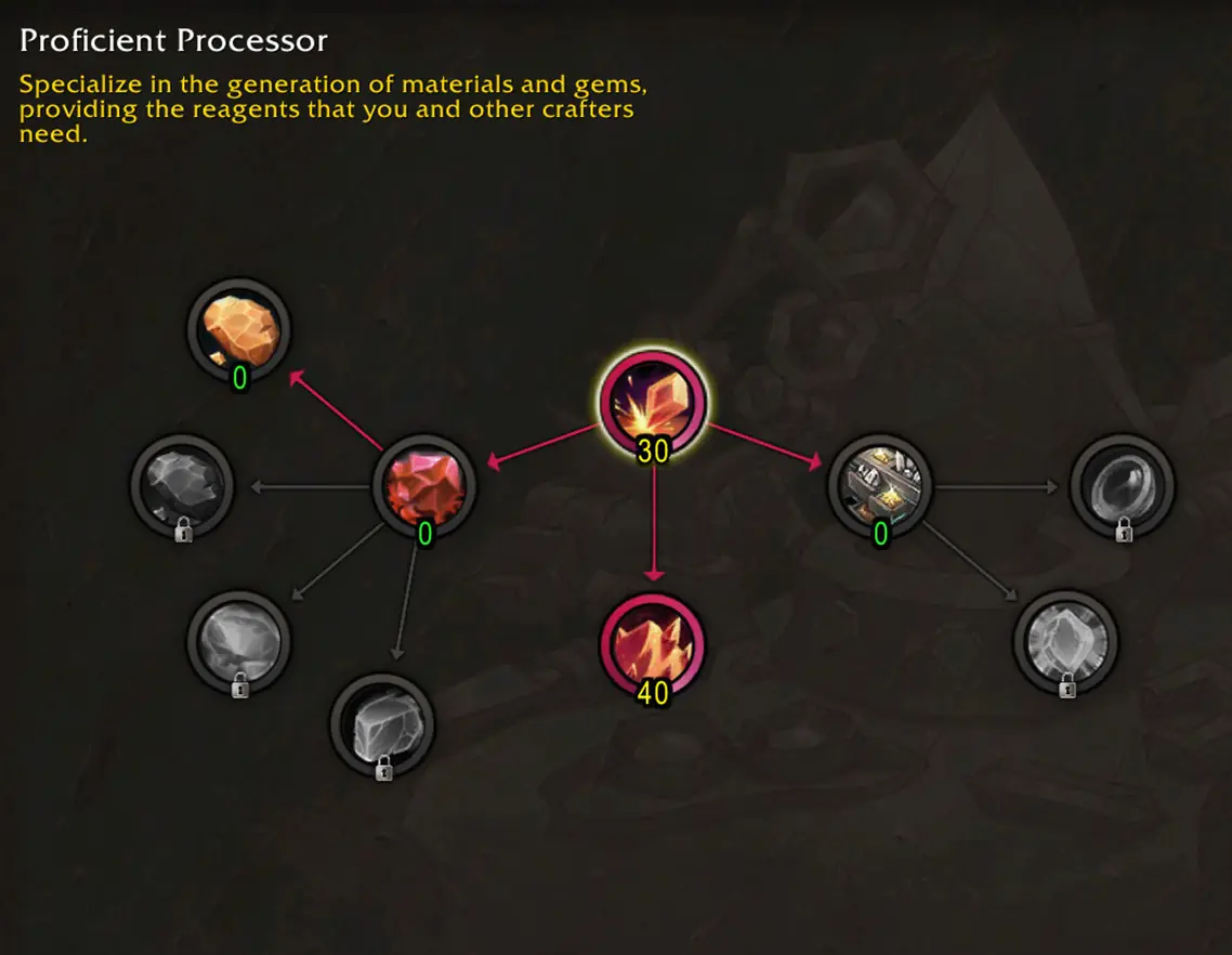 Jewelcrafting Crushing Connoisseur specialization tree