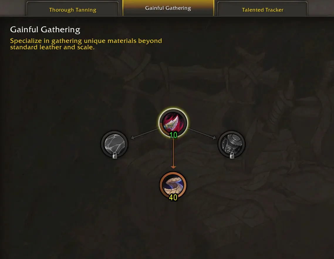 Trophy Taker talent tree