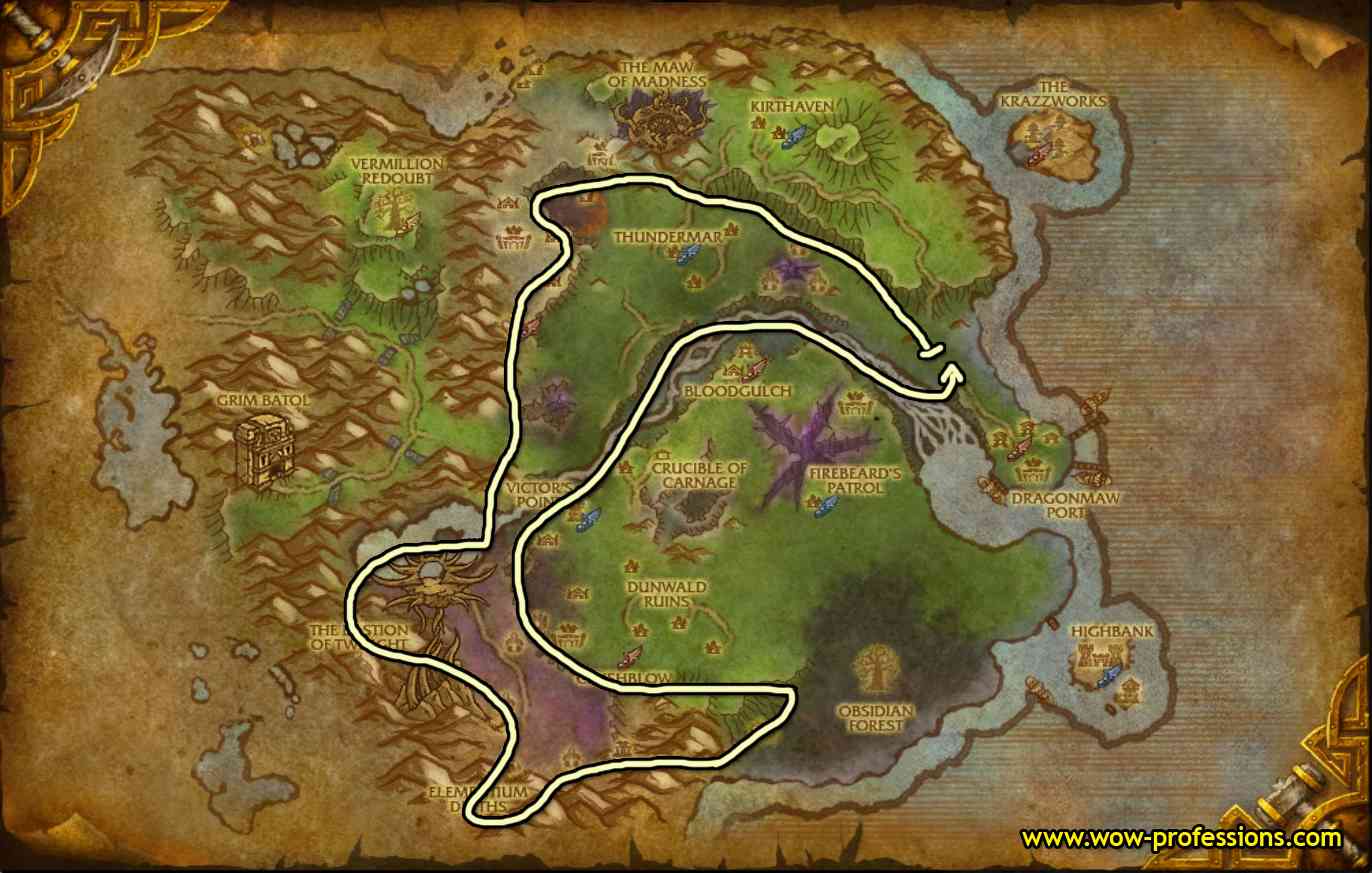 Twilight Highlands mining map Twilight Highlands mining map