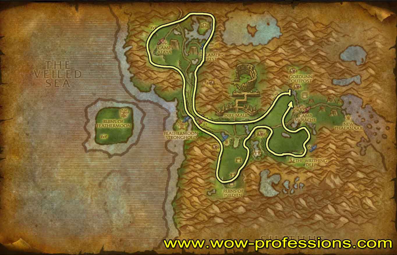 wow mining map