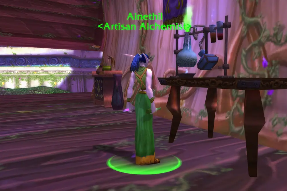 Ainethil, Artisan Alchemist in Darnassus (WoW Classic)