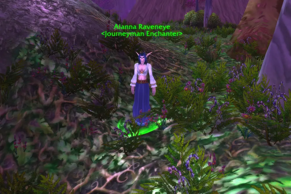 Alanna Raveneye, Journeyman Enchanter in Teldrassil (WoW Classic)