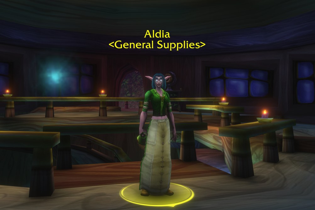 Aldia, General Supplies in Teldrassil (WoW Classic)