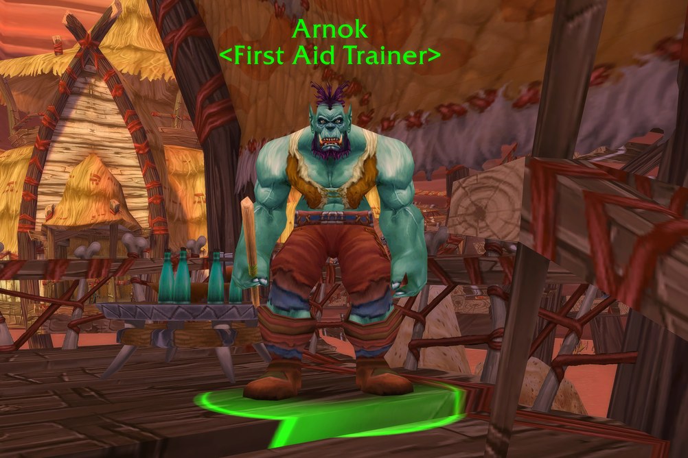 Arnok, First Aid Trainer in Orgrimmar (WoW Classic)