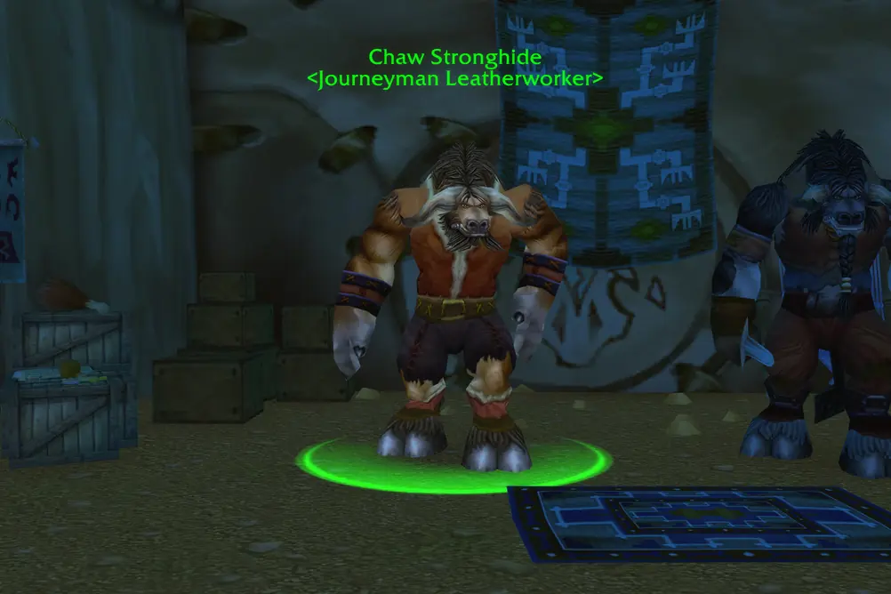 Chaw Stronghide, Journeyman Leatherworker in Mulgore (WoW Classic)