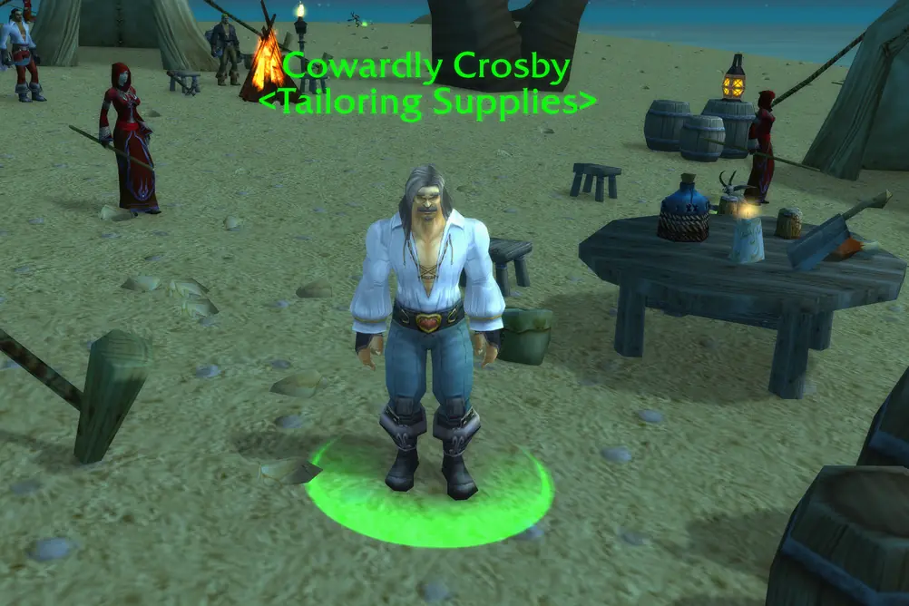 Cowardly Crosby, Tailoring Supplies in Stranglethorn Vale (WoW Classic)