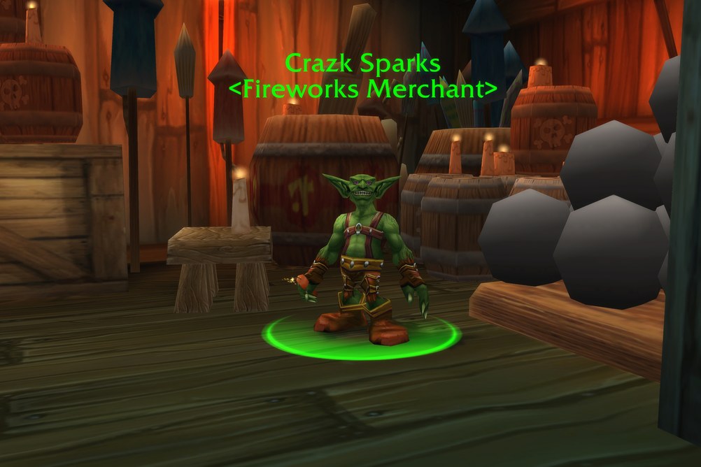 Crazk Sparks, Fireworks Merchant in Stranglethorn Vale (WoW Classic)
