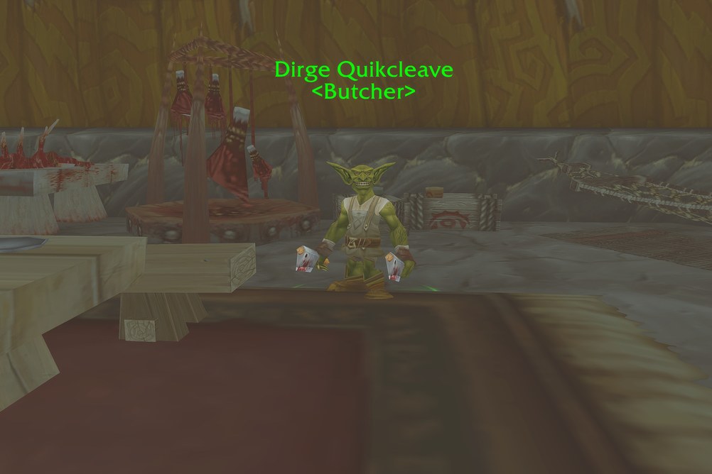 Dirge Quikcleave, Butcher in Tanaris (WoW Classic)