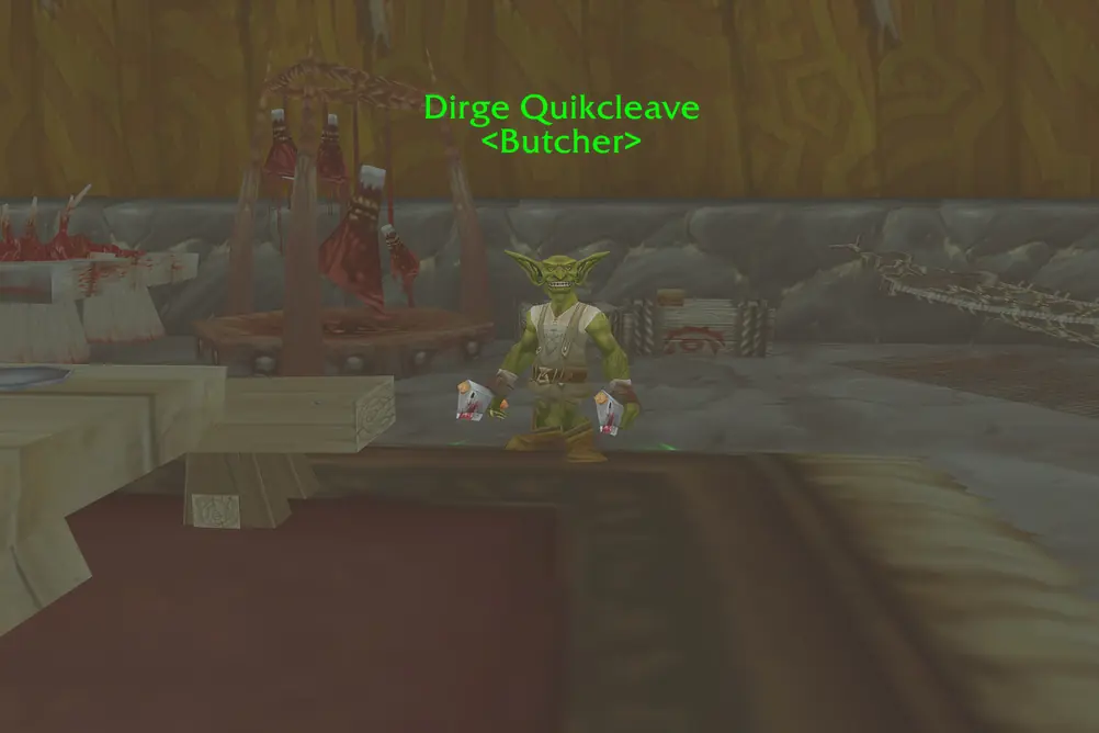 Dirge Quikcleave, Butcher in Tanaris (WoW Classic)