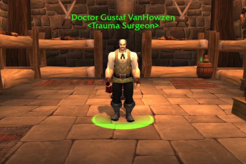 Doctor Gustaf VanHowzen, Trauma Surgeon in Dustwallow Marsh (WoW Classic)
