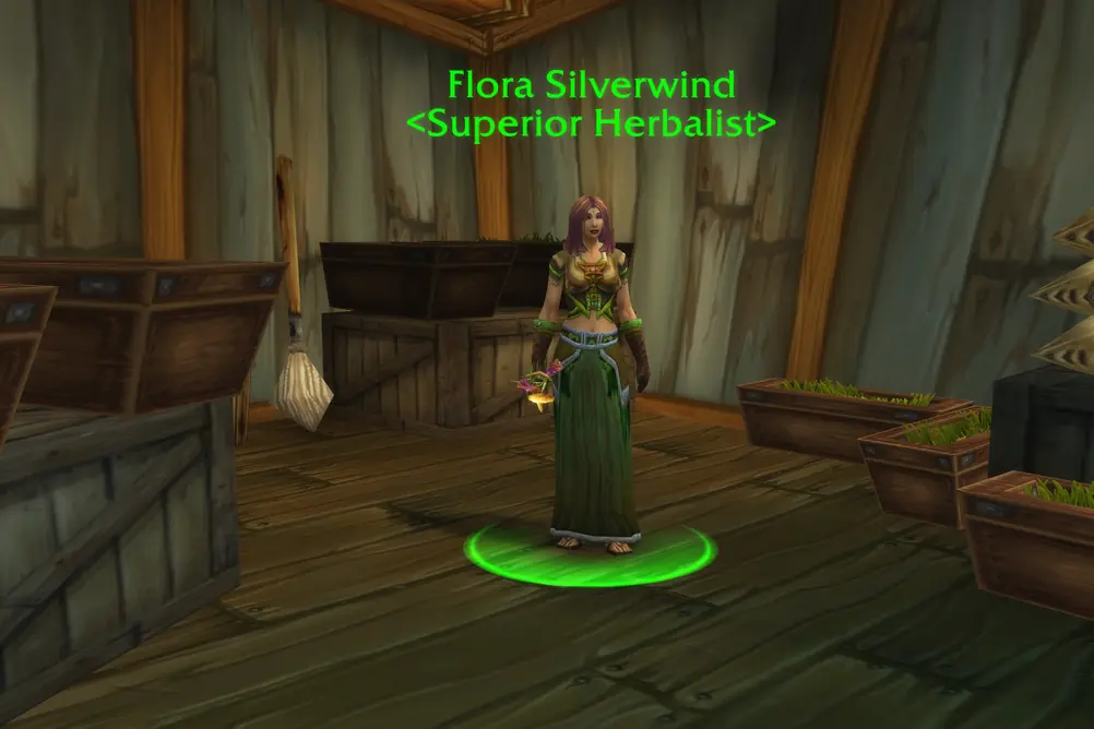 Flora Silverwind, Superior Herbalist in Stranglethorn Vale (WoW Classic)