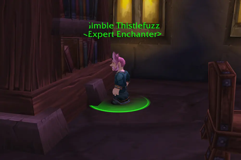 Gimble Thistlefuzz, Expert Enchanter in Ironforge (WoW Classic)