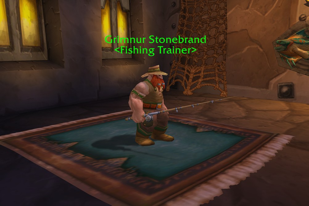 Grimnur Stonebrand, Fishing Trainer in Ironforge (WoW Classic)