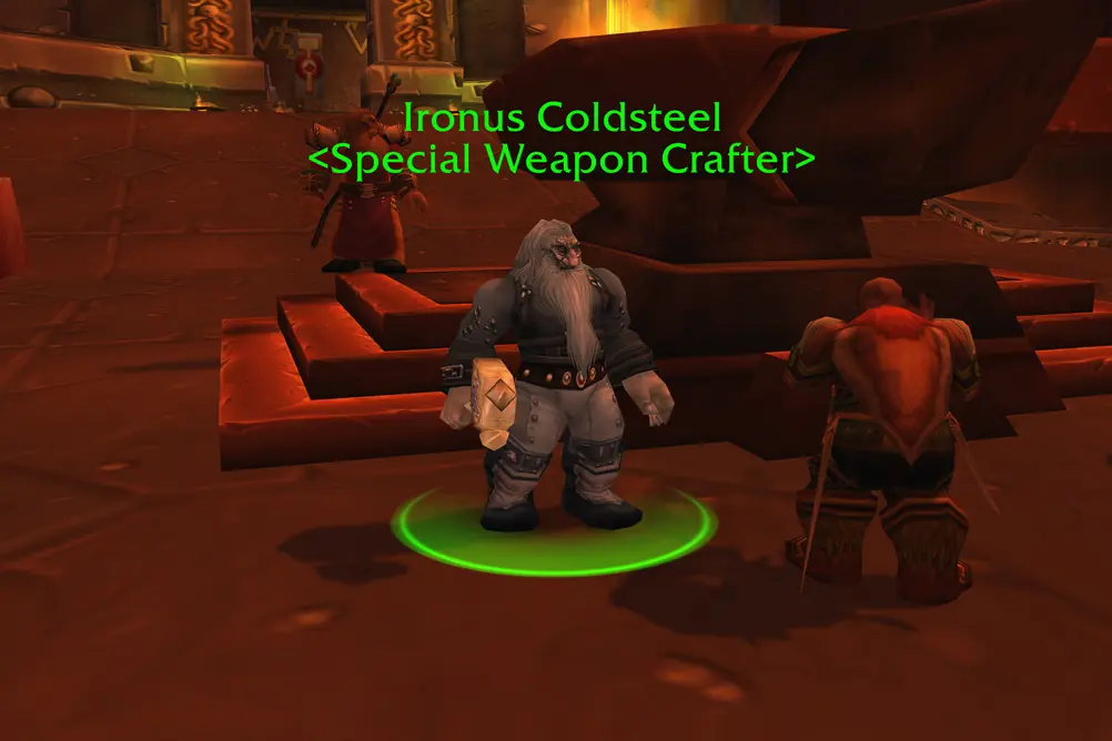 Ironus Coldsteel, Special Weapon Crafter in Ironforge (WoW Classic)