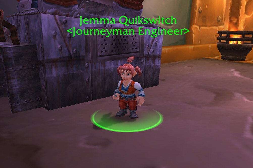 Jemma Quikswitch, Journeyman Engineer in Ironforge (WoW Classic)