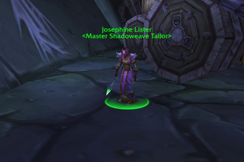 Josephine Lister, Master Shadoweave Tailor in Undercity (WoW Classic)