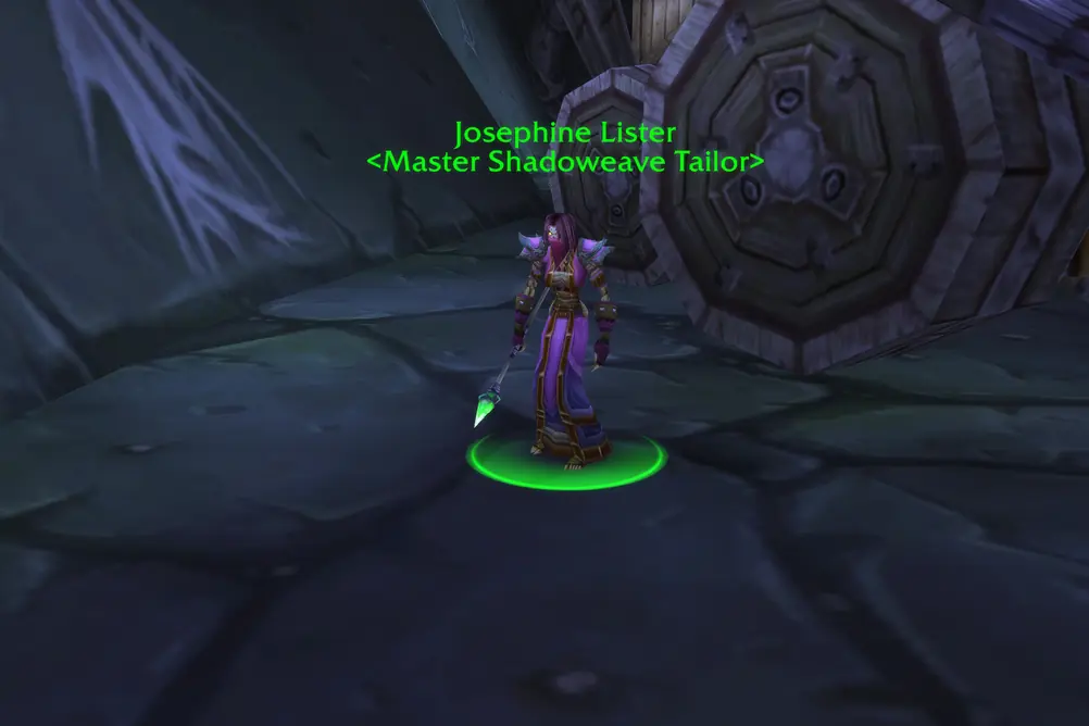 Josephine Lister, Master Shadoweave Tailor in Undercity (WoW Classic)