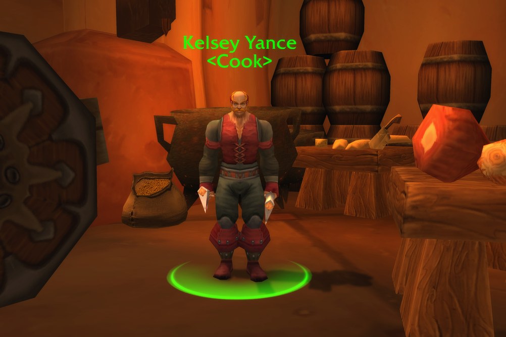 Kelsey Yance, Cook in Stranglethorn Vale (WoW Classic)