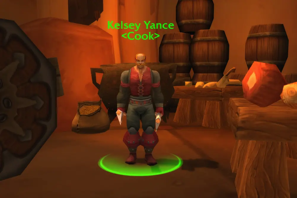 Kelsey Yance, Cook in Stranglethorn Vale (WoW Classic)