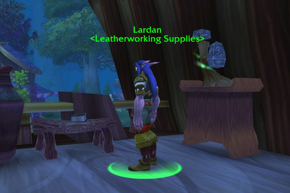 Lardan, Leatherworking Supplies in Ashenvale (WoW Classic)
