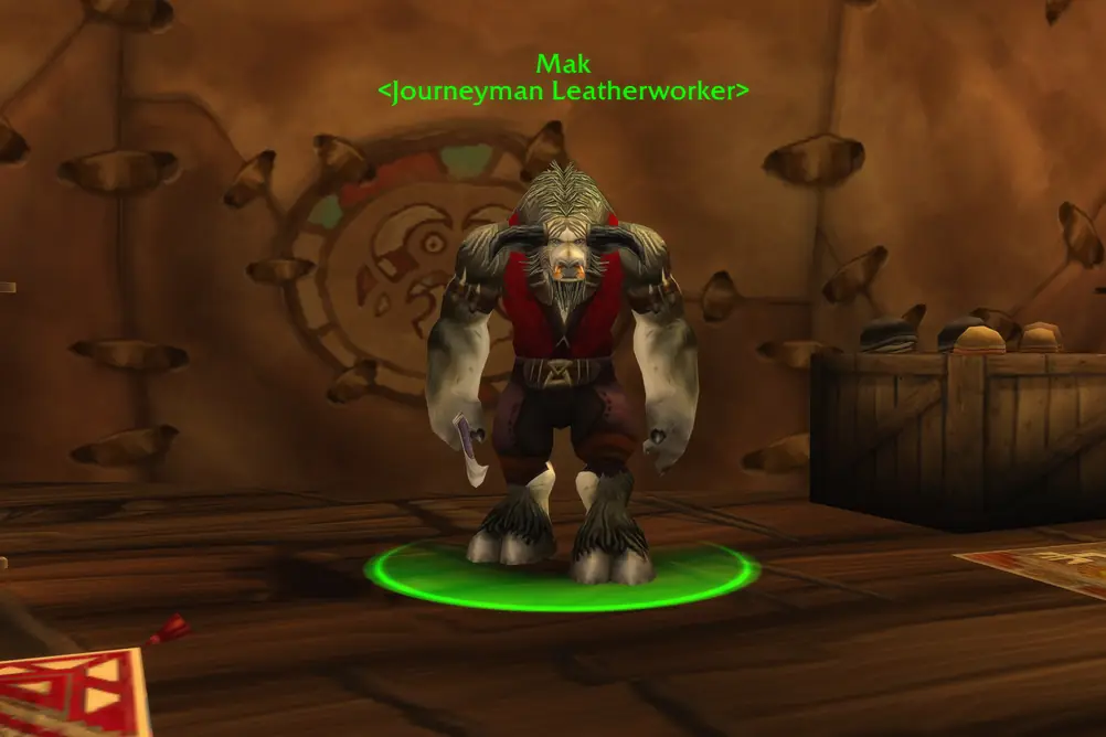 Mak, Journeyman Leatherworker in Thunder Bluff (WoW Classic)