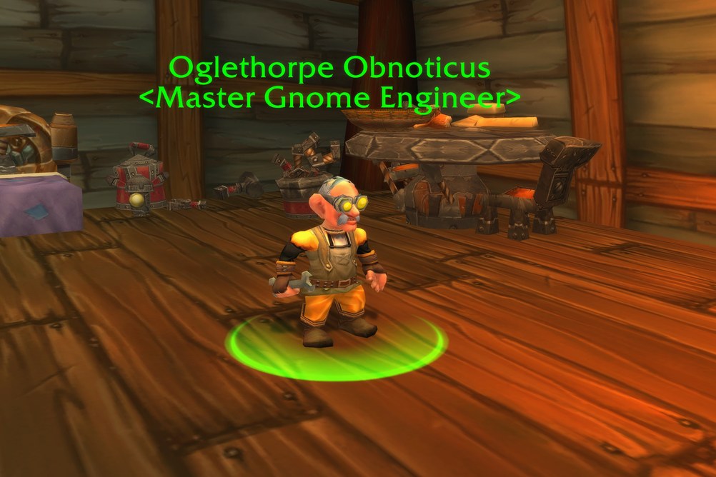 Oglethorpe Obnoticus, Master Gnome Engineer in Stranglethorn Vale (WoW Classic)